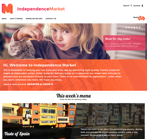 Independence Market homepage