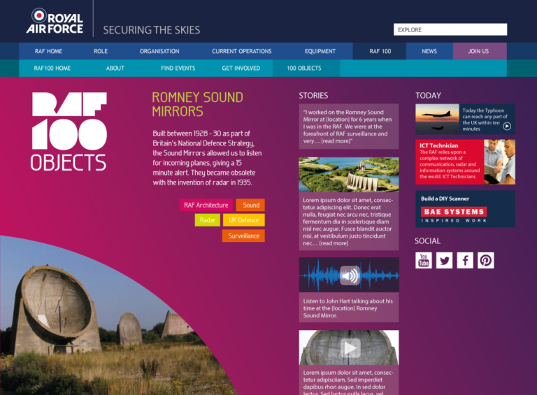 Romney Sound Mirrors - object page