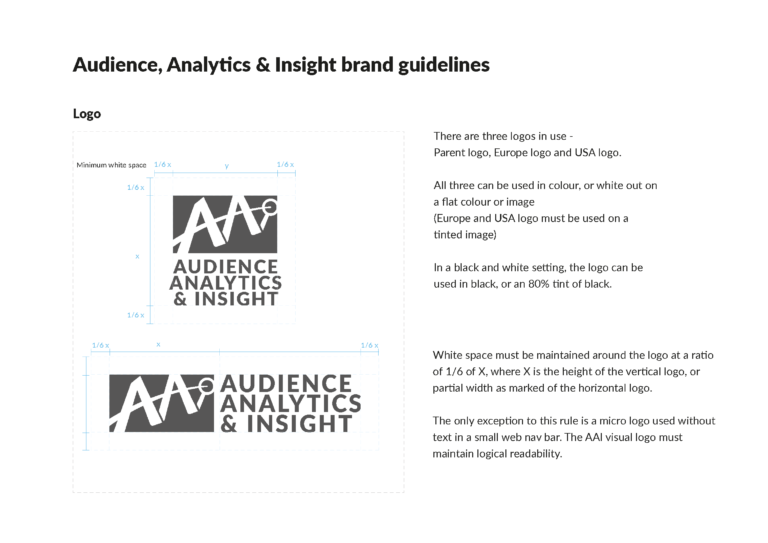 Page from AAI brand guidelines