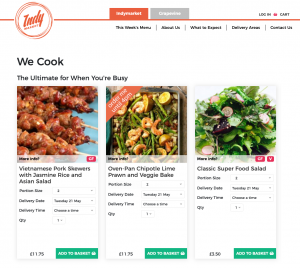 IndyMarket Menu page